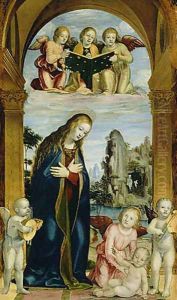 Madonna Adoring the Child with Musical Angels