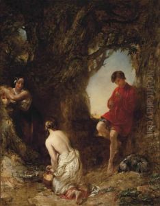 A Pastoral Scene by Alfred Woolmer