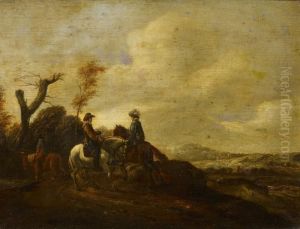 Rider In An Open Dutch Landscape by Pieter Wouwermans or Wouwerman