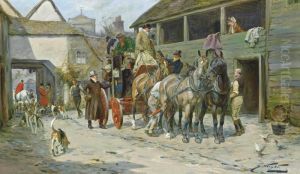 Dismounting From The Coach by George Wright