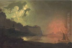 An Italianate Moonlit Coastal Scene