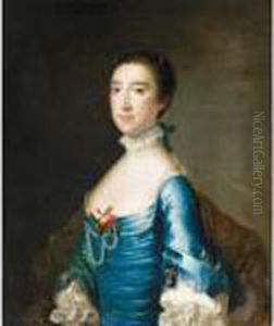 Portrait Of A Lady by Josepf Wright Of Derby