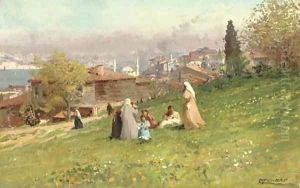Sulle alture di Scutare (On the hills of Uskudar) by Fausto Zonaro