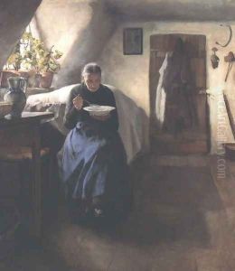 The Poor Womans Home 1895 by Tivadar Zemplenyi