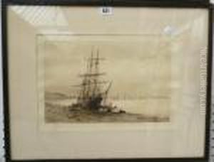 Shipping At Low Tide by William Lionel Wyllie