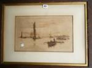 Boats In Harbour by William Lionel Wyllie