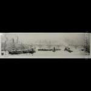 Harbour View - Portsmouth by William Lionel Wyllie
