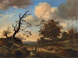 Landschaft Mit Einem Weg Am Waldrand by Jan Wijnants