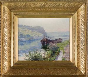 Peniche En Bord De Meuse by Rodolphe Paul Wytsman