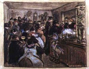Quarrel at the Distillers by Heinrich Zille