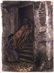 Moving the brown sofa, 1900 by Heinrich Zille
