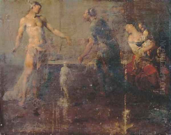 Mercury in the sculptor's studio - view 1
