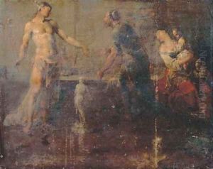 Mercury in the sculptor's studio by Januarius Zick