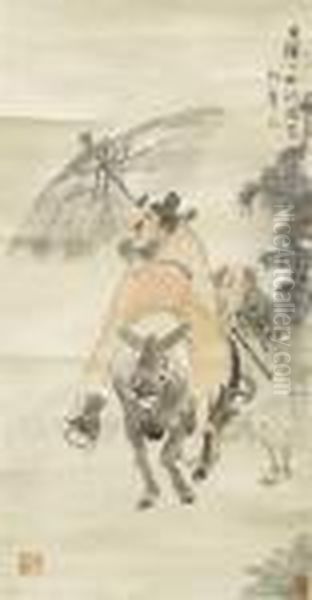 Zhongkui On A Donkey - view 1