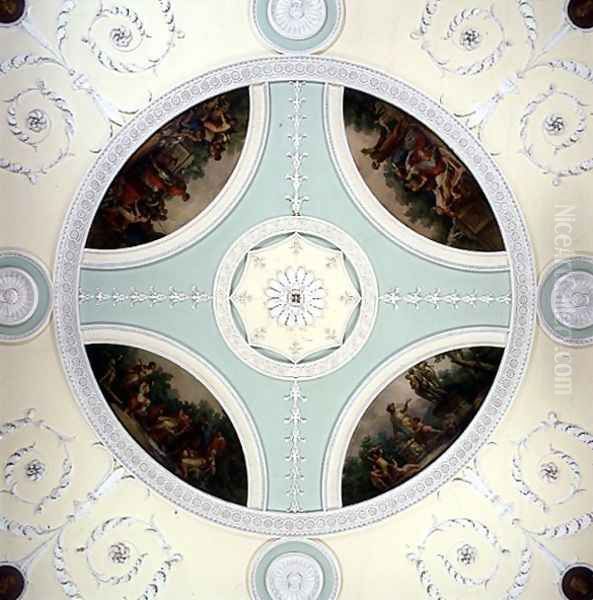 Detail of ceiling painting - view 1
