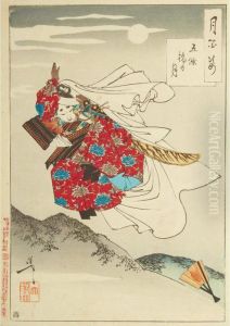 Gojo Bridge Moon by Tsukioka Yoshitoshi