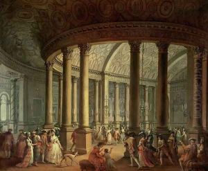 Fete Champetre at The Oaks, near Epsom: The Ballroom by Antonio Zucchi