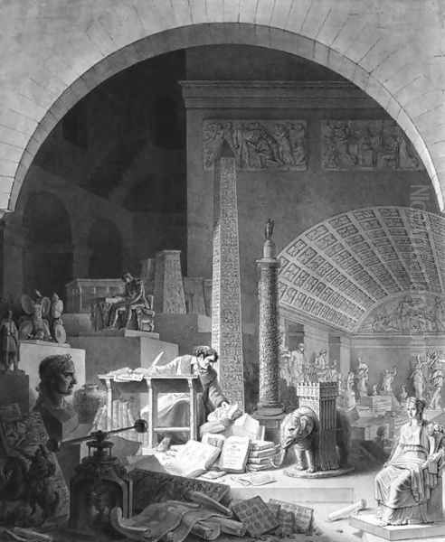 Dominique Vivant Denon (1747-1825) cataloguing the Louvre Collection - view 1