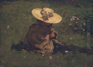 Girl in the grass, c.1895