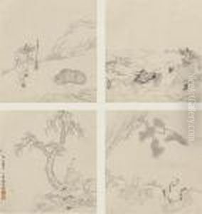 Eighteen Lohans Last Leaf by Ding Yunpeng