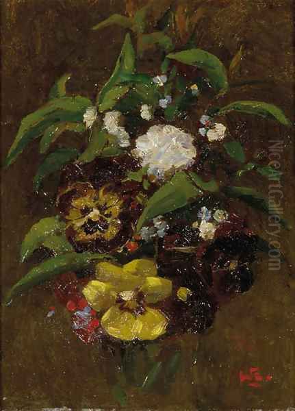 Bouquet met viooltjes - view 1
