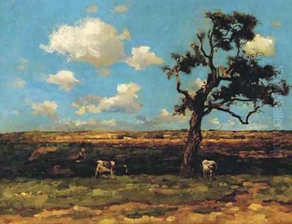 Cows in a summer meadow - view 1