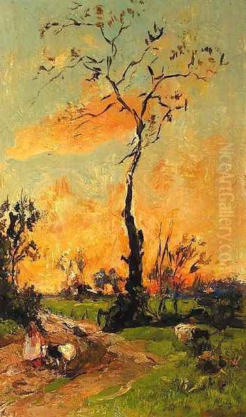 Ondergaande zon - view 1