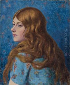 Buste De Femme Rousse Vue De Profil by Federigo Zandomeneghi