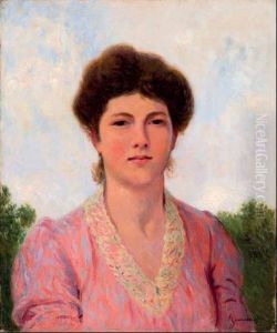 Jeune Femme Au Corsage Rouge