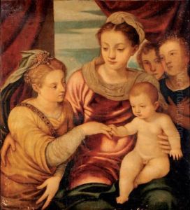 Le Mariage Mystique De Sainte Catherine by Giovanni Battista Zelotti