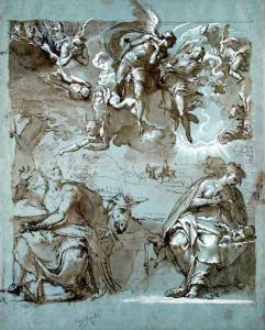 The Angel Urges Joseph to Flee to Egypt by Taddeo Zuccari