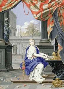 St Cecilia seated playing an Organ by Johann Ziegler