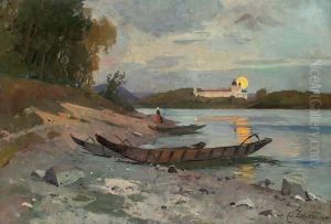 Der Zunehmende Mond (stift Melk Im Mondschein) by Eduard Zetsche