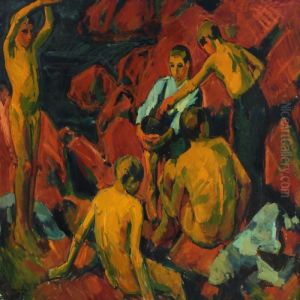 Badende Drenge by Ernst Zeuthen