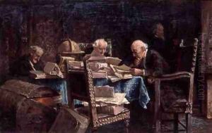 Bibliophiles, 1866 by Luigi Zuccoli