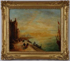 Venise, San Giorgio by Felix Ziem