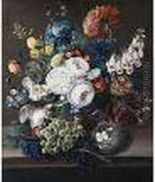 Grosser Blumenstrauss In Vase - view 1