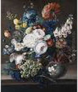Grosser Blumenstrauss In Vase by Leopold Zinnogger