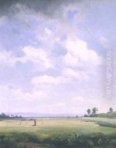 Haymaking by August Albert Zimmermann