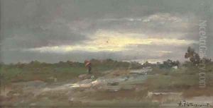 The approaching storm by August Albert Zimmermann