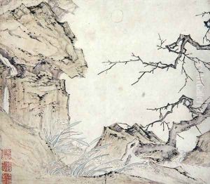 Narcissus, Plum Tree and Landscape