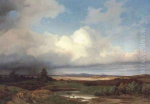Isarlandschaft Bei Gewitter