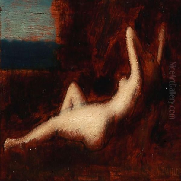 Nude Female In A Landscape - view 1