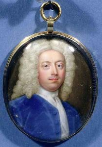 Miniature of Joseph Addison (1672-1719) by Christian Friedrich Zincke