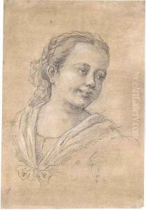 Portrait of a girl by Francesco Zuccarelli
