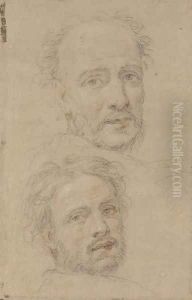 Two heads of bearded men