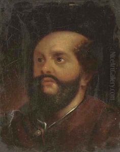 Head of a bearded man by Januarius Zick