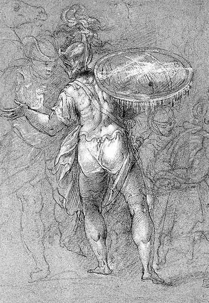 A warrior seen from behind - view 1