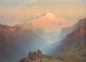 Sunset to the west of Mount Ararat by Il'ia Nikolaevich Zankovskii