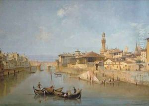 Florence with the Ponte Vecchio and the Uffizi by Giuseppe Zocchi